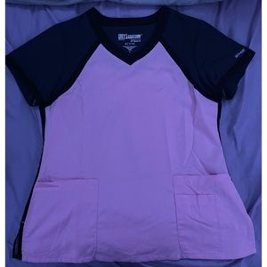 Grey’s Anatomy Pink/Black Scrub Top